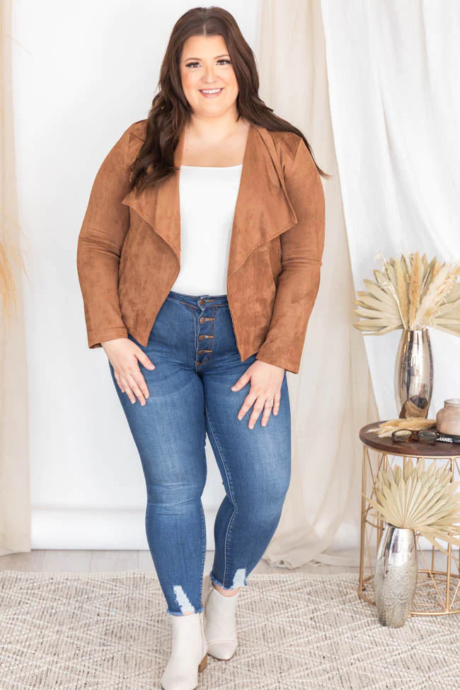 Sounds Of Laughter Brown Suede Jacket FINAL SALE | Pink Lily