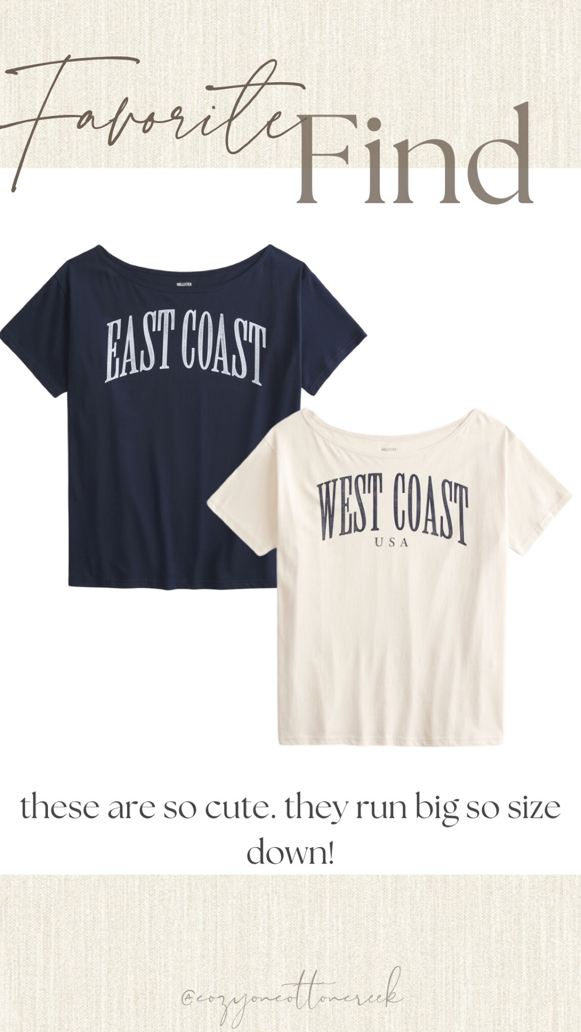 Off the shoulder top
East coast west coast shirts

#LTKFindsUnder50 #LTKSummerSales #LTKStyleTip