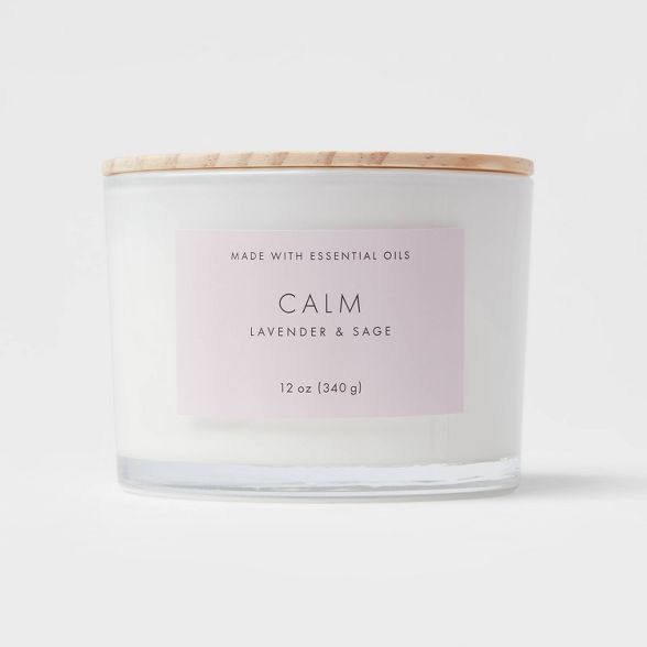 Wood Lidded Glass Wellness Calm Candle - Project 62™ | Target