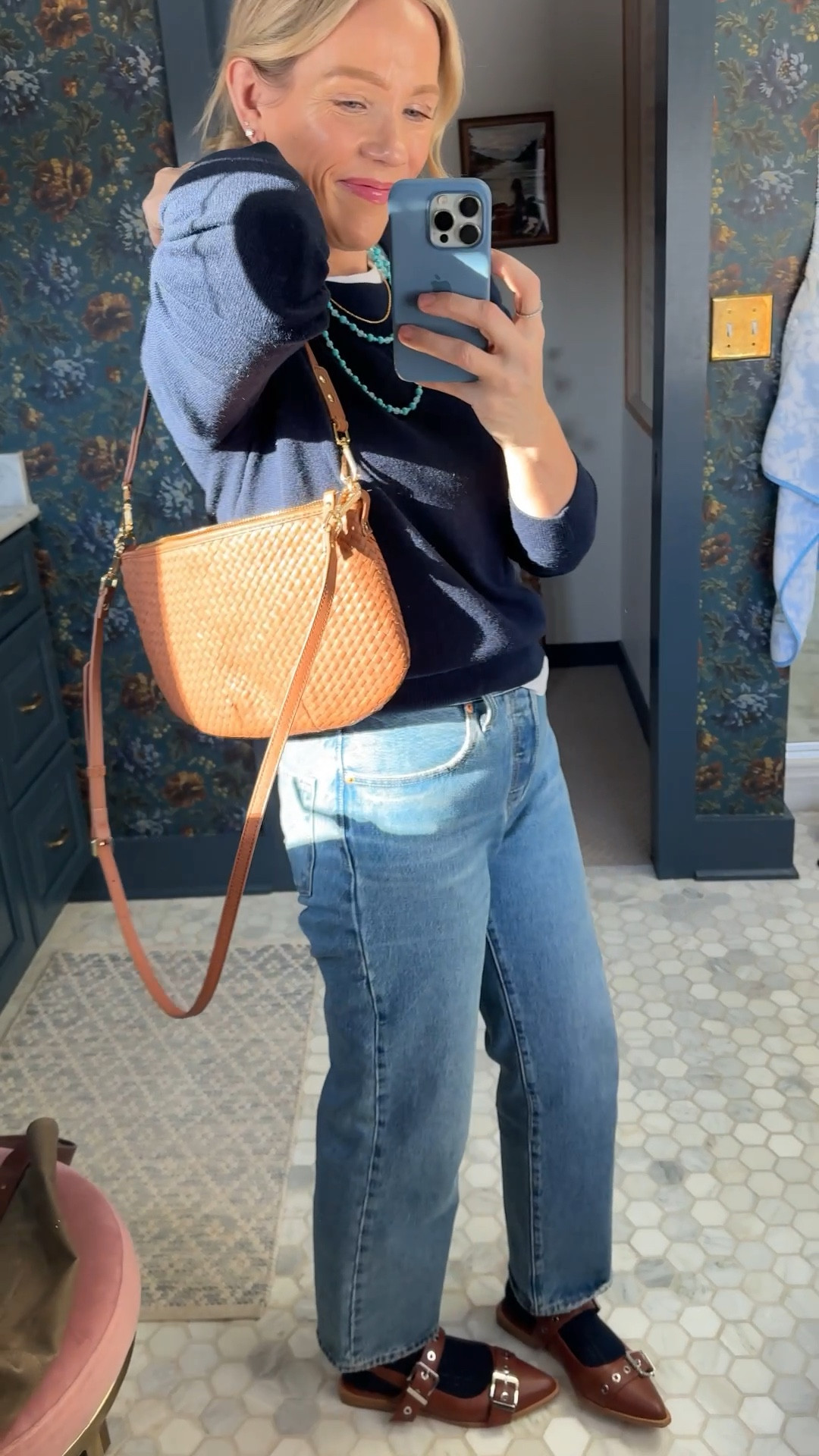 Under $100 Favorites from @onequince
~ sized up to a medium cashmere sweater, buckle flats are true to size also linked the woven pair I’ve had on repeat lately, double strap everyday woven bag
Linked more @onequince favorites too! #quincepartner @Shop.LTK #liketkit

#LTKootd #LTKOver40 #LTKmomlife