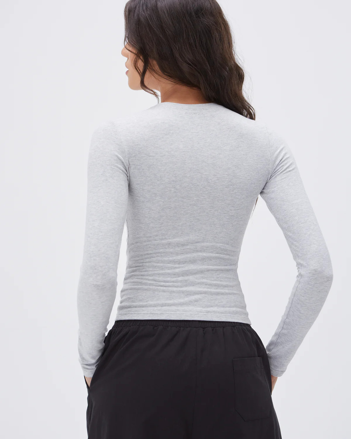 Long Sleeve Top - Grey Melange | Adanola UK