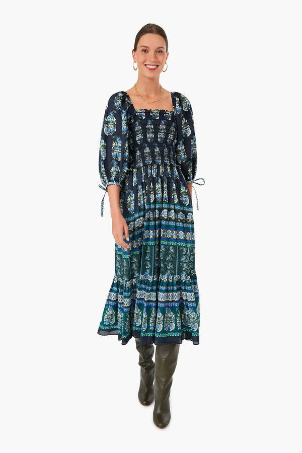 Paisley Motif Stripe Emerald Jazzy Dress | Tuckernuck (US)