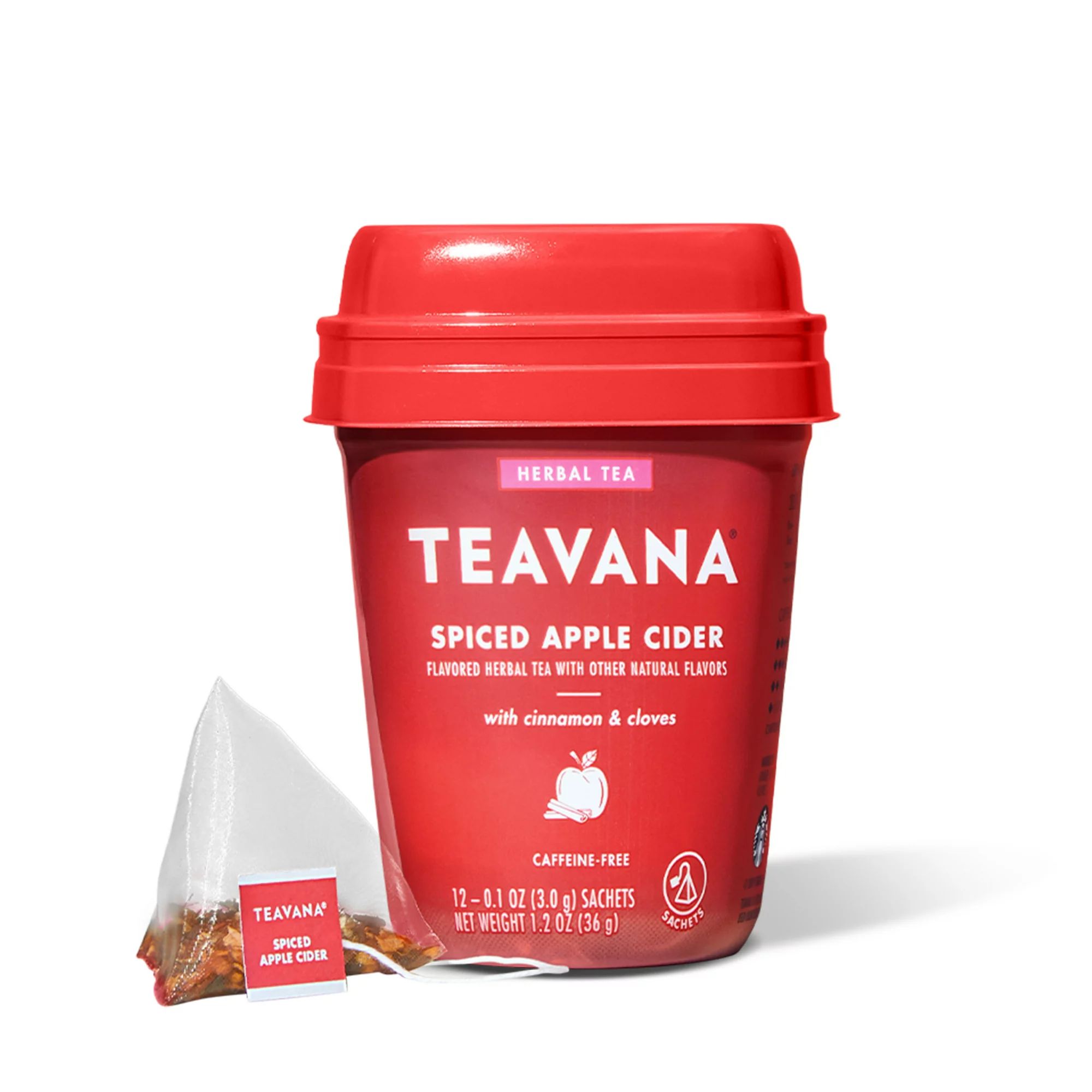 Teavana Spiced Apple Cider, Herbal Tea With Cinnamon & Cloves, Caffeine Free (1 Pack, 12 Sachets ... | Walmart (US)