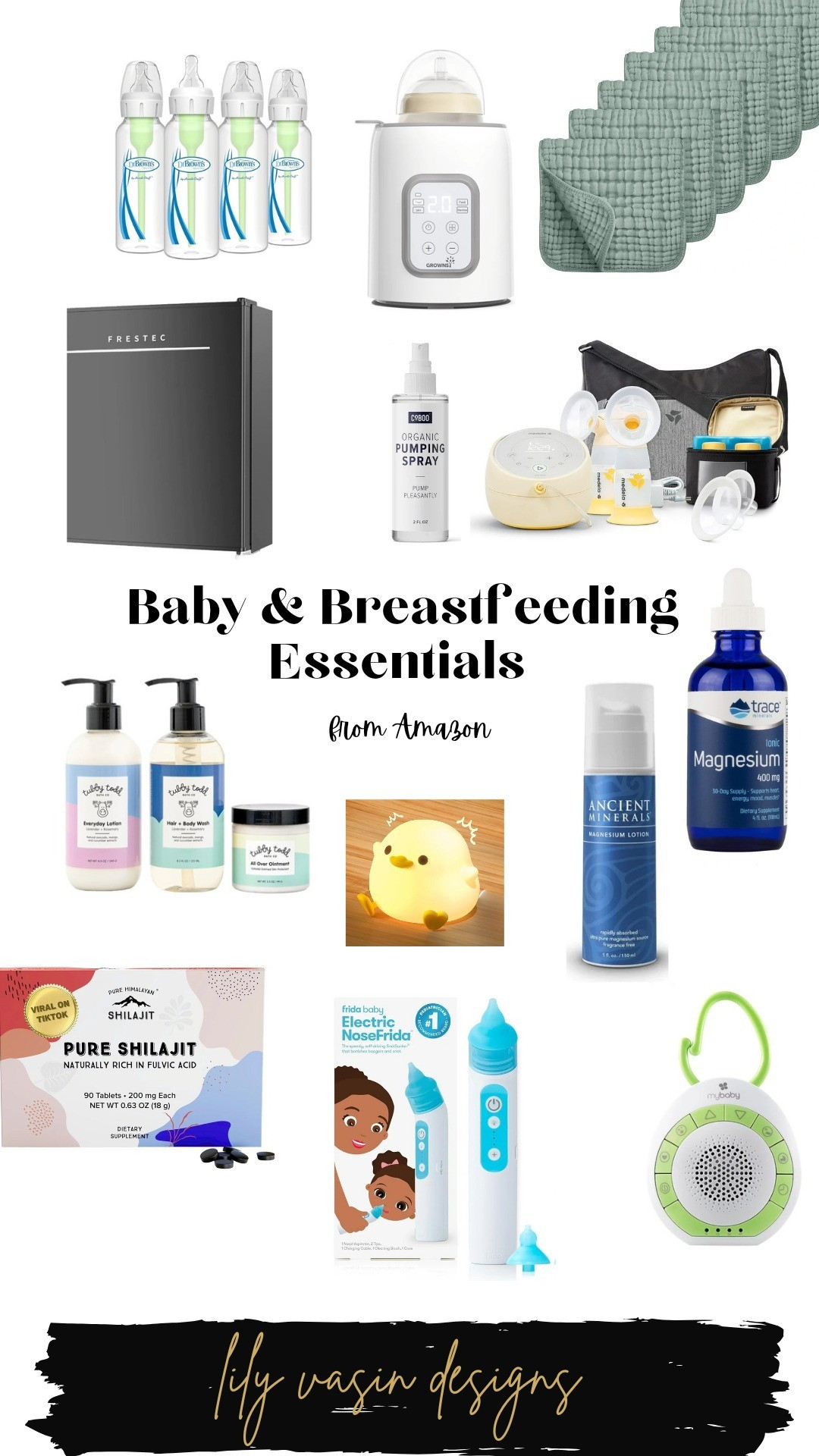 Baby & Breastfeeding Essentials, Amazon Prime deals, mini fridge, medela breast pump, bottle warmer, nursing supplements, baby body care, white noise maker, night light, bottles, burp cloths.

#LTKBaby #LTKFamily #LTKxNSale