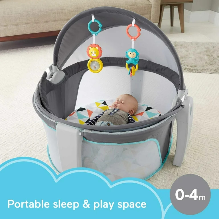 Fisher-Price On-the-Go Baby Dome Portable Bassinet and Play Space with Toys, Windmill - Walmart.c... | Walmart (US)