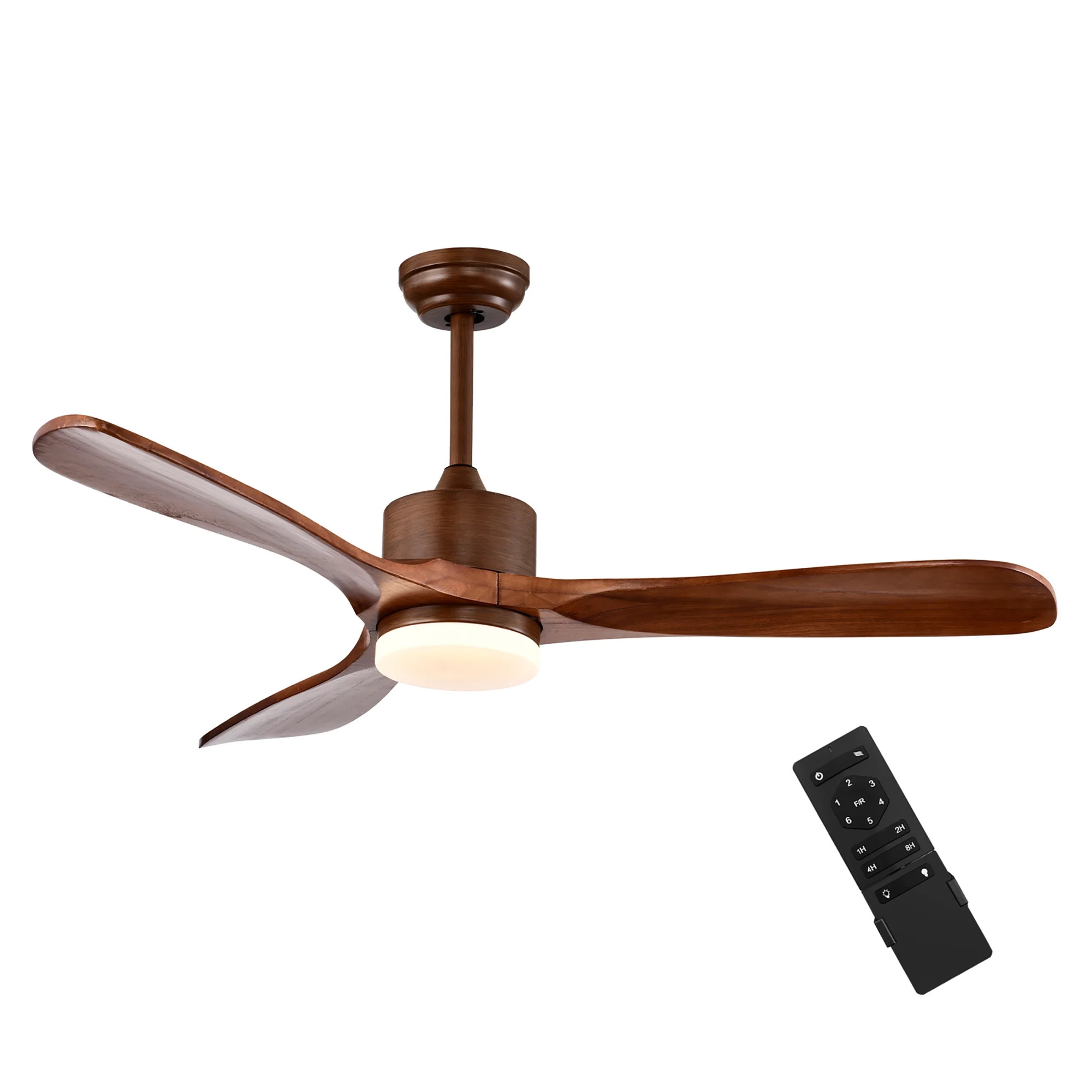 Costway 52'' Ceiling Fan with LED Light Reversible Ceiling Fan w/ Adjustable Temperature - Walmar... | Walmart (US)
