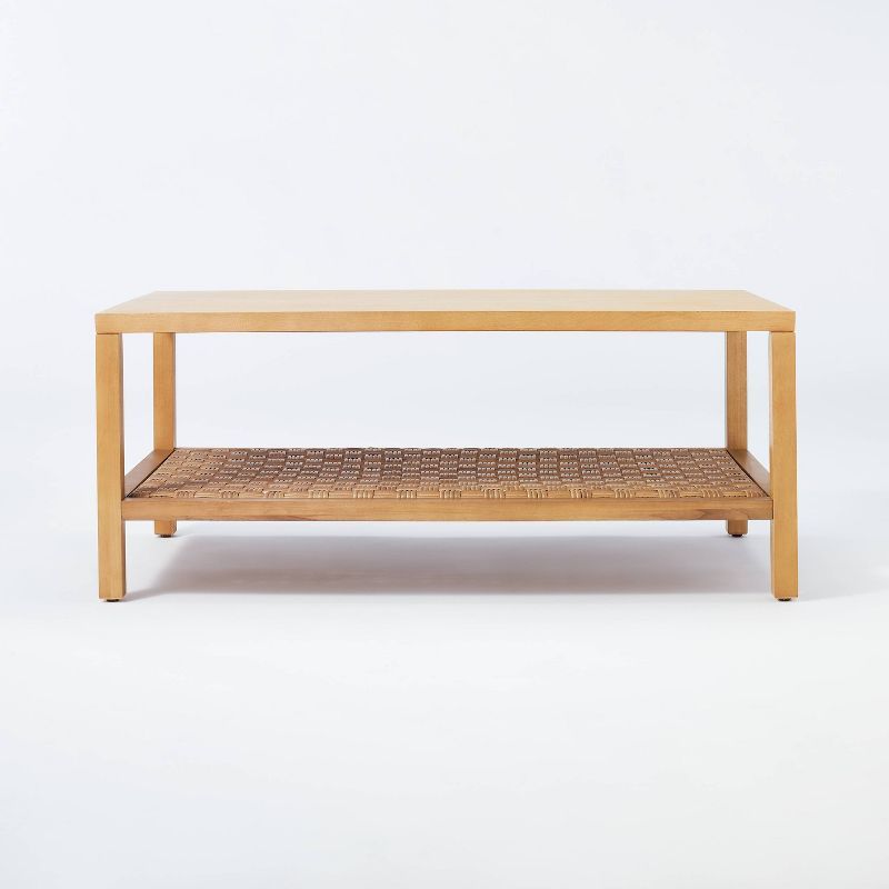 Palmdale Woven Coffee Table Natural - Threshold™ designed with Studio McGee | Target