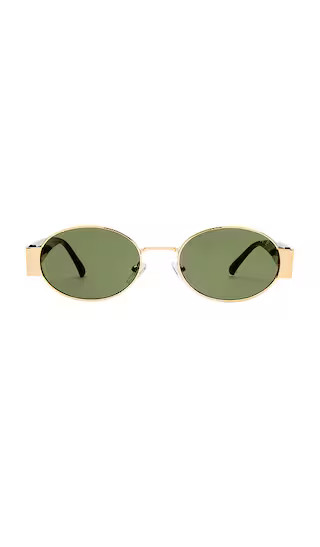 Mars Ii Sunglasses in Gold, Dark Tort, & Green Mono | Revolve Clothing (Global)