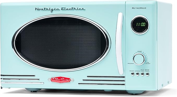 Nostalgia Retro Countertop Microwave Oven - 800-Watt - 0.9 cu ft - 12 Pre-Programmed Cooking Sett... | Amazon (US)