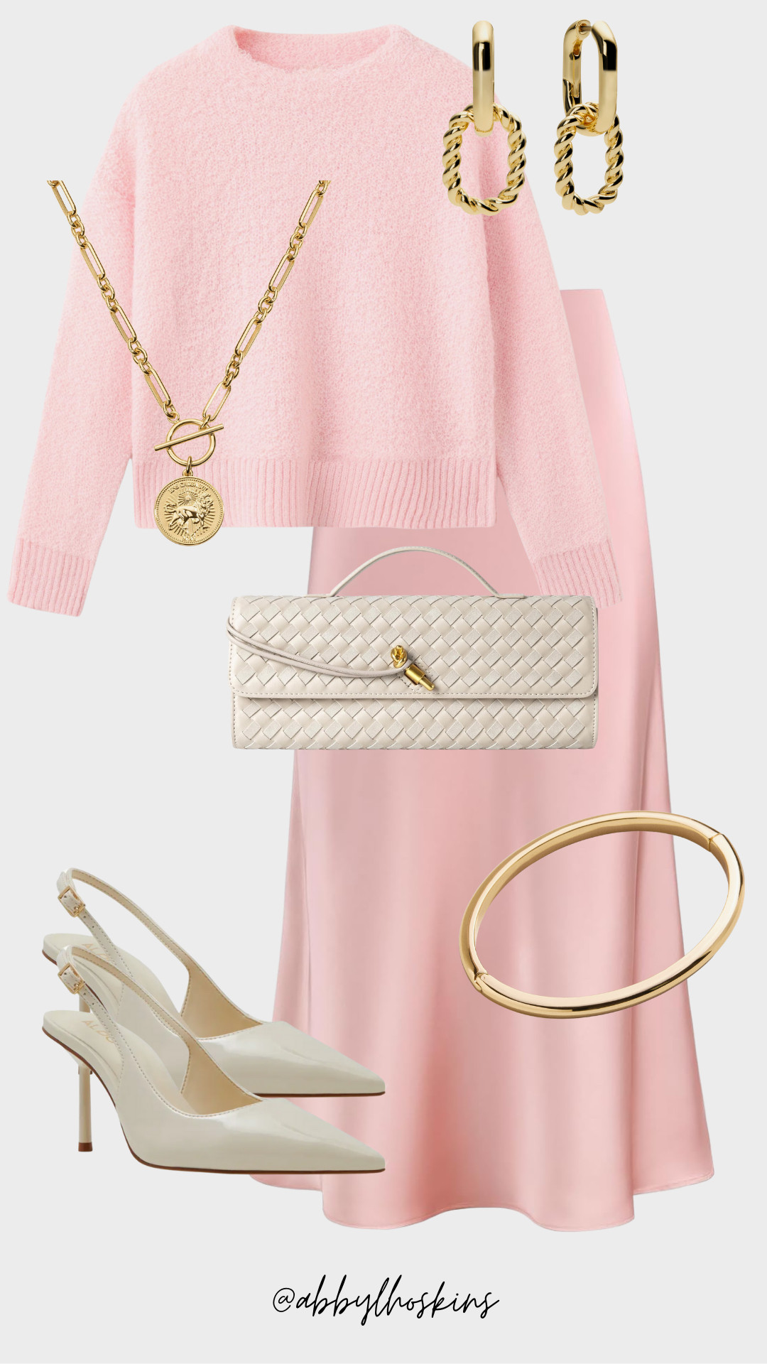 Pink on pink might just be my new FAVORITE combo!  🎀

@amazonfindsandfashion @nordstrom #satinskirt #creampumps #pendantnecklace 

#LTKgrwm #LTKootd #LTKValentine