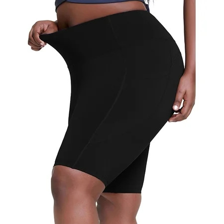 MAWCLOS L-4XL Plus Size Butt Lifting Yoga Shorts for Women Lightweight Sportwear Tummy Control Runni | Walmart (US)