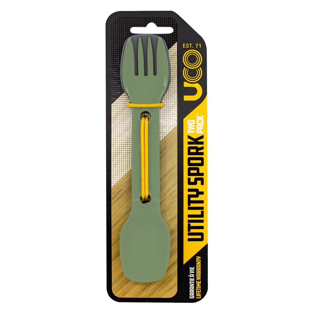 UCO Utility Spork 2pk with tether - Camp Green, Gray Green | Target