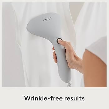Steamery Handheld Clothes Steamer Cirrus 2, 1500W, UK Plug, Stainless Steel Mouthpiece, 20 Second... | Amazon (UK)