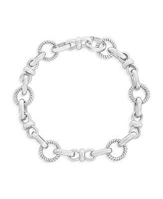 Simona Sterling Silver, Circle & Infinity Design Bracelet - Macy's | Macy's