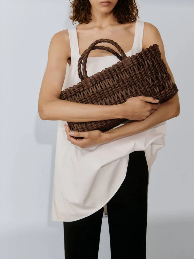 Buy Mango Brown Woven Tote Bag from Next Ireland | Next EU
