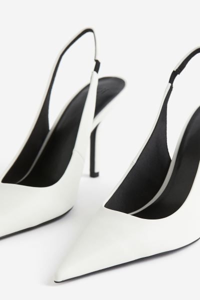 Pointed Slingback Pumps - White - Ladies | H&M US | H&M (US + CA)