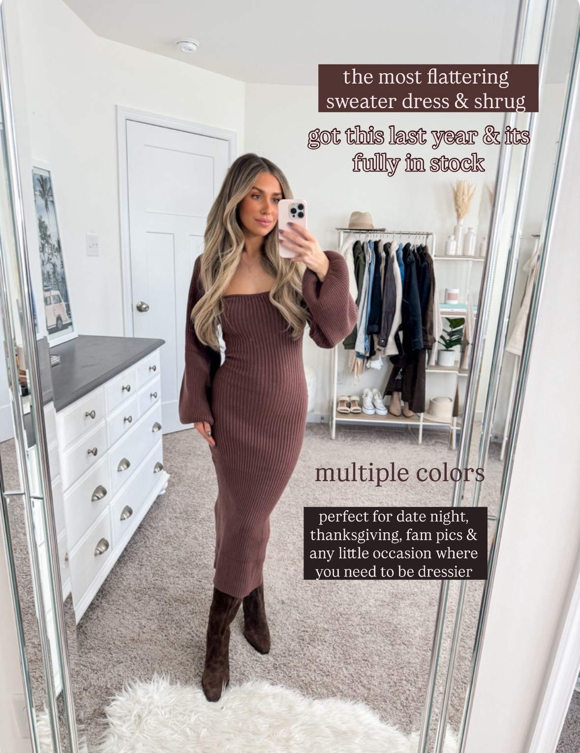 My favorite sweater dress is back in stock!!!! Size xs! 

Thanksgiving dress
Fall dress
Sweater dress
Family photos 
Date night outfit 

#LTKFindsUnder100 #LTKSeasonal #LTKFindsUnder50