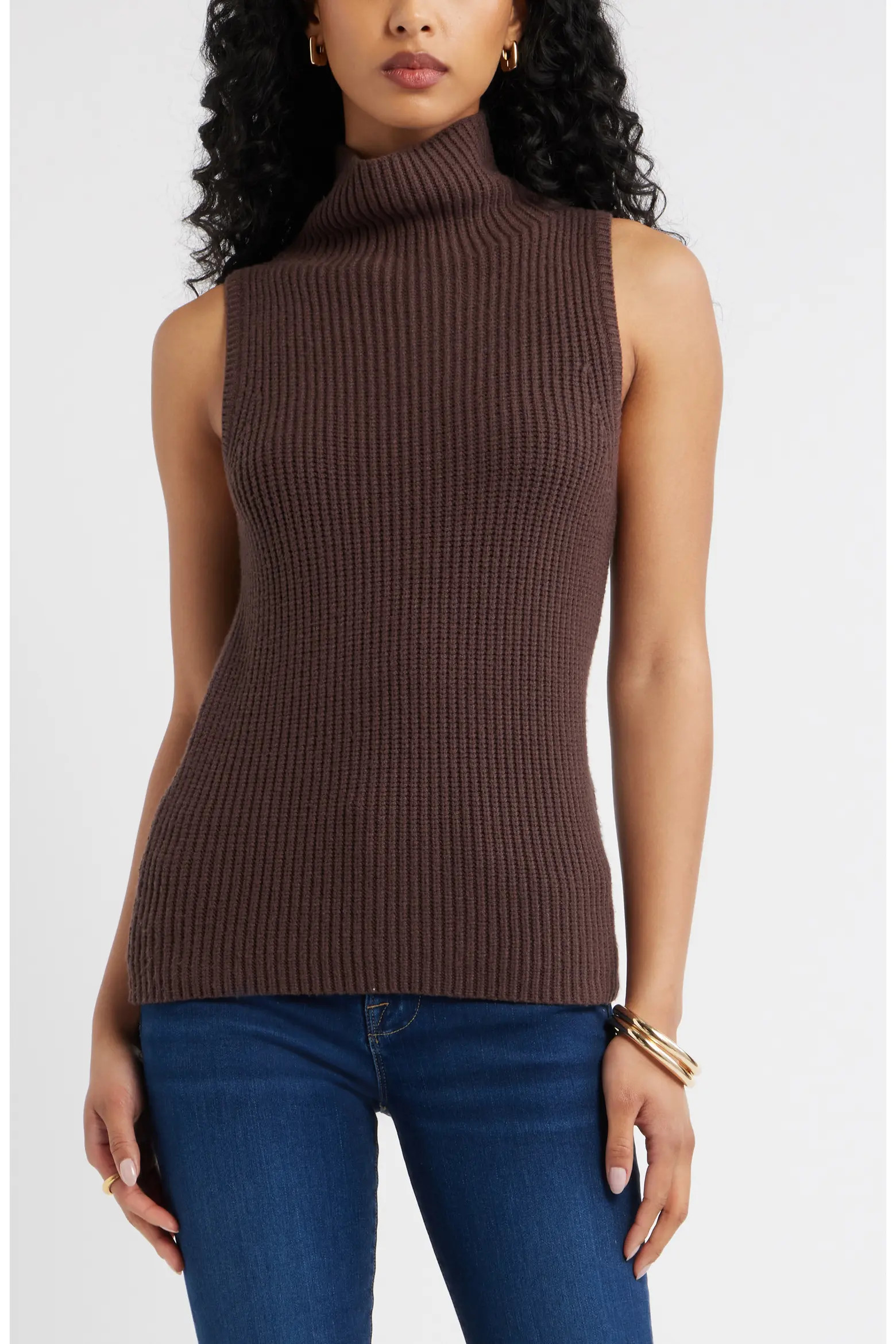 Sleeveless Funnel Neck Sweater (Women) | Nordstrom | Nordstrom