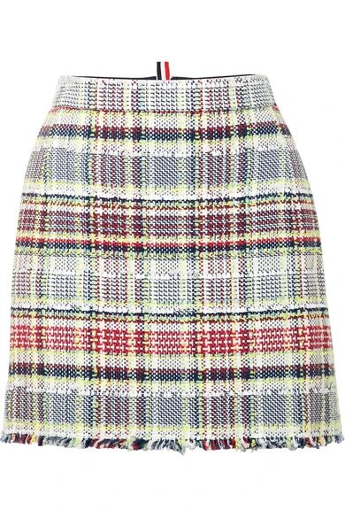Frayed cotton-blend tweed mini skirt | NET-A-PORTER (UK & EU)