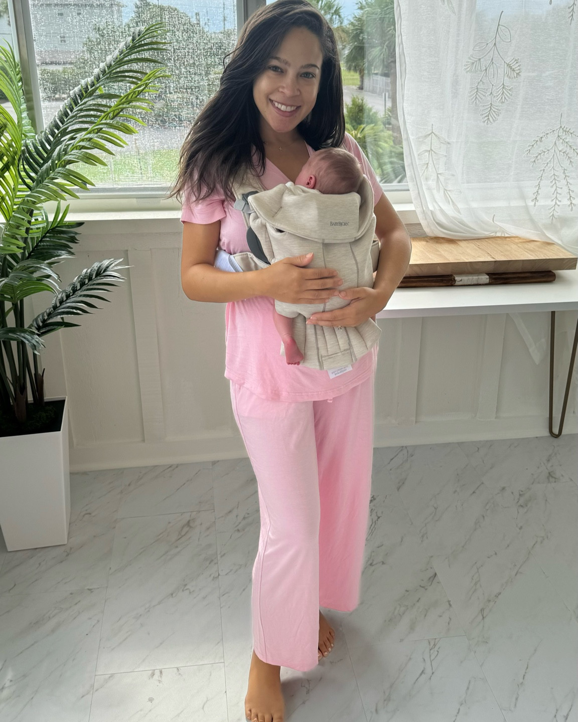Obsessed with this baby bjorn newborn carrier! Good to hold the baby from 0-12 months, super supportive of their little heads and necks and the material is such high quality and soft! She loves it and so do I 🩷 all the newborn cuddles 🍼

#LTKBaby #LTKFamily #LTKKids