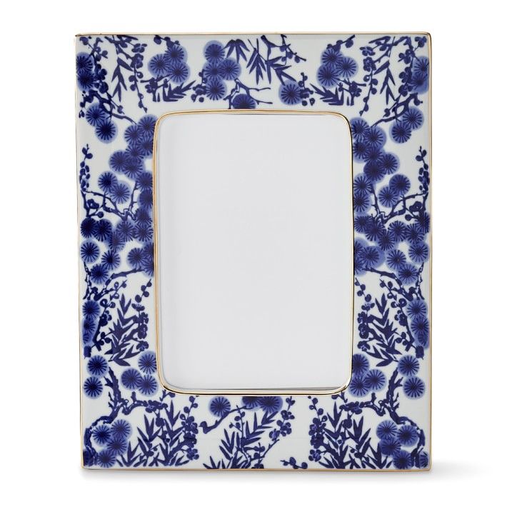 Blue and White Ceramic Picture Frame, 5X7&amp;quot; | Williams-Sonoma