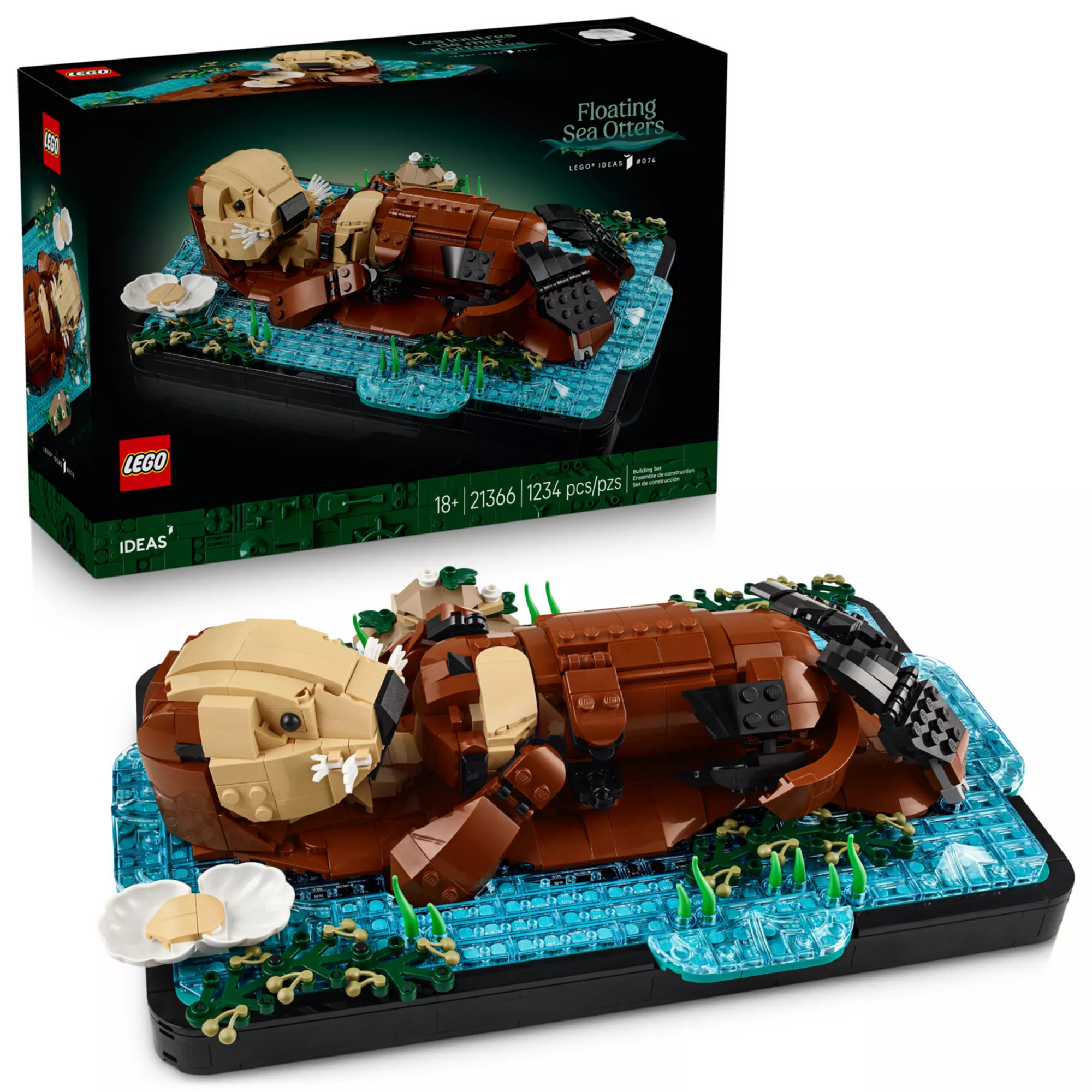 LEGO Ideas Floating Sea Otters 21366 Building Kit (1234 Pieces) | Kohl's