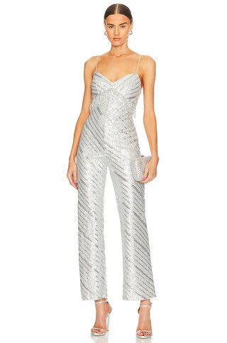 SAYLOR Krysta Jumpsuit in Platinum from Revolve.com | Revolve Clothing (Global)