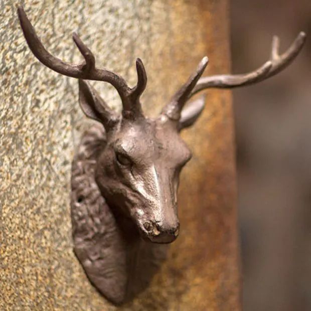 Cast Iron Stag Wall Decor | Antique Farm House