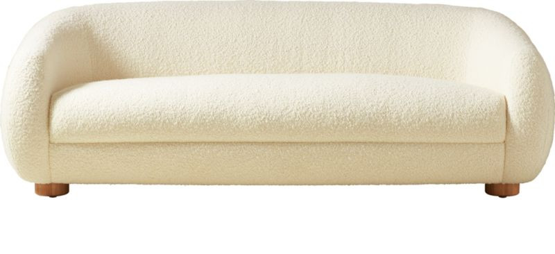 Laszlo 80" Ivory Boucle Loveseat + Reviews | CB2 | CB2