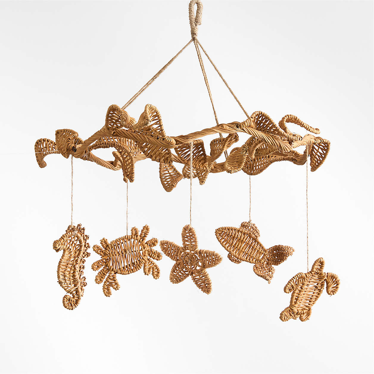 Cresset Rattan Baby Nursery Mobile by Jake Arnold | Crate & Kids | Crate & Barrel