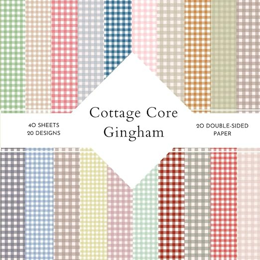Cottage Core Gingham Scrapbook Paper: | Cottage Core Gingham Craft Paper | 8.5 x 8.5 inch | Cotta... | Amazon (US)