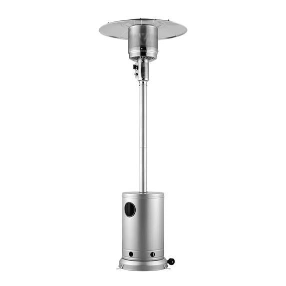 KFFKFF Outdoor Patio Heater, 50000BTU Propane Fueled, Tall Hammered Finish with Circular Table Fe... | Walmart (US)