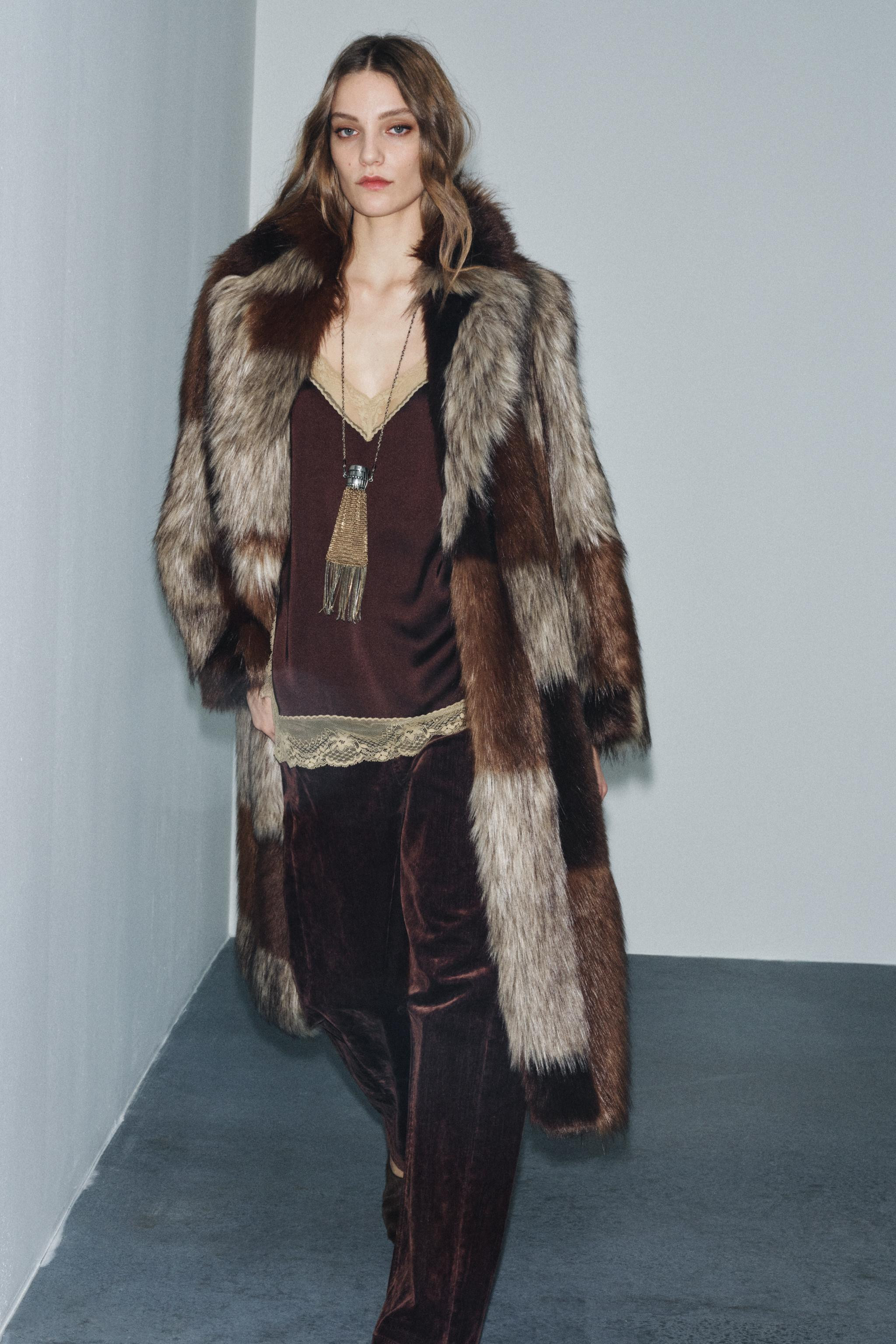PATCHWORK FAUX FUR COAT ZW COLLECTION LIMITED EDITION | Zara US