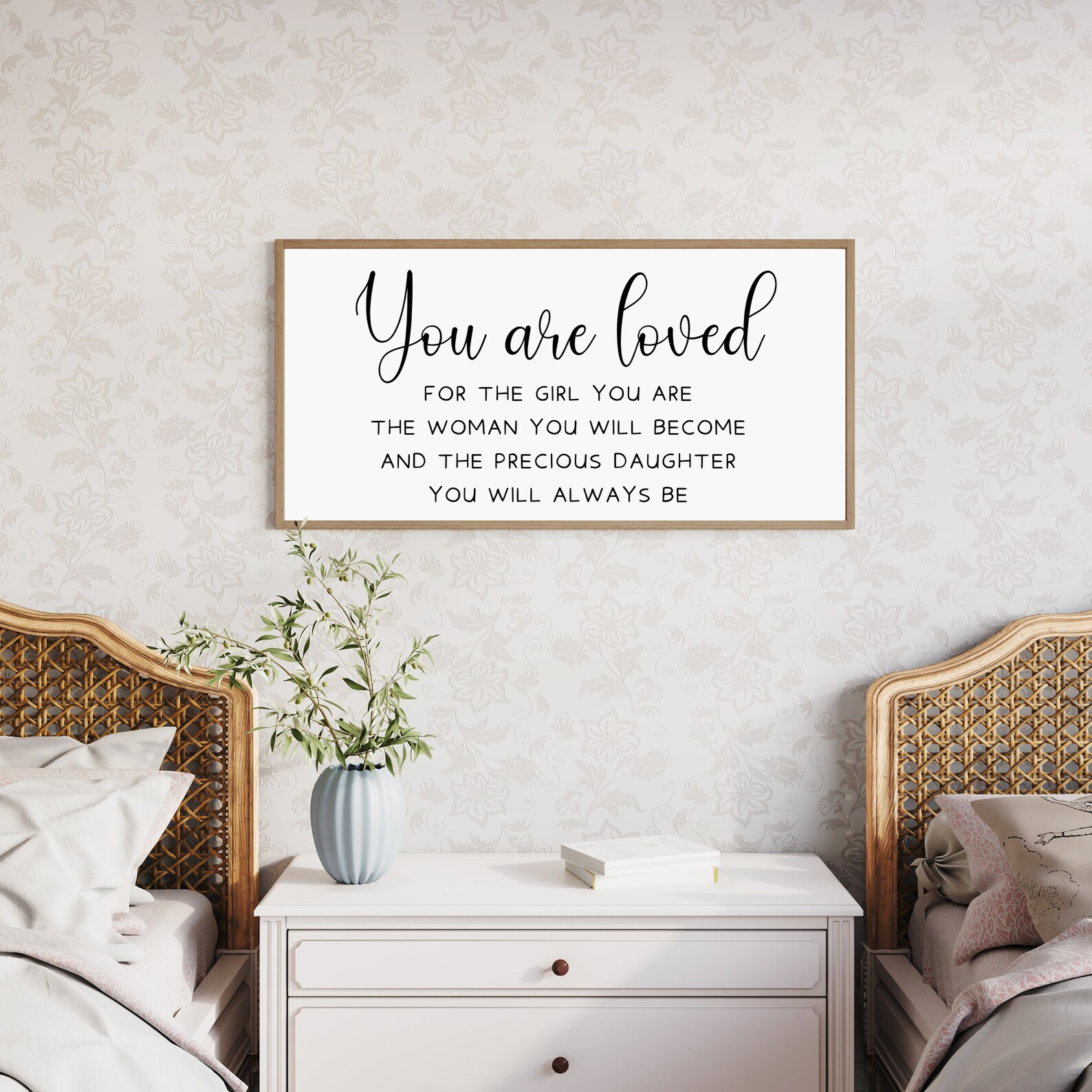 You Are Loved Wood Sign: Girl's Room Wall Decor, Nursery Art | Etsy (US)