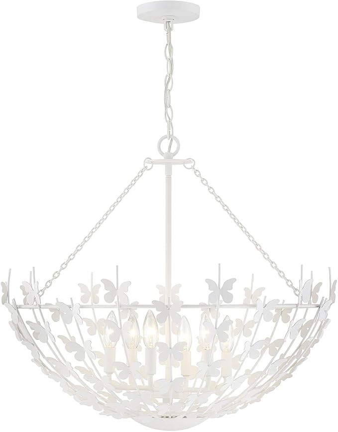 Savoy House 7-4199-6-83 Birch 6-Light Pendant in Bisque White (23.25" H x 28" W) | Amazon (US)