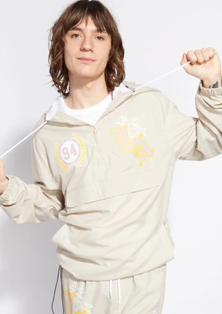 Sand Los Angeles Graphic Quarter Zip Windbreaker | rue21