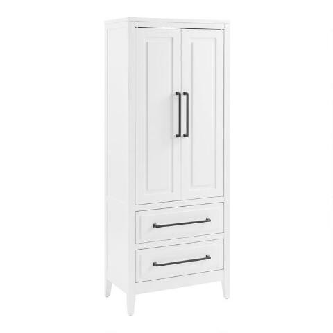 Ulen White Wood Kitchen Pantry Storage Cabinet | World Market