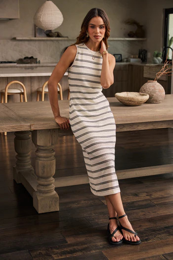Kaydence Striped Midi Dress | Böhme US
