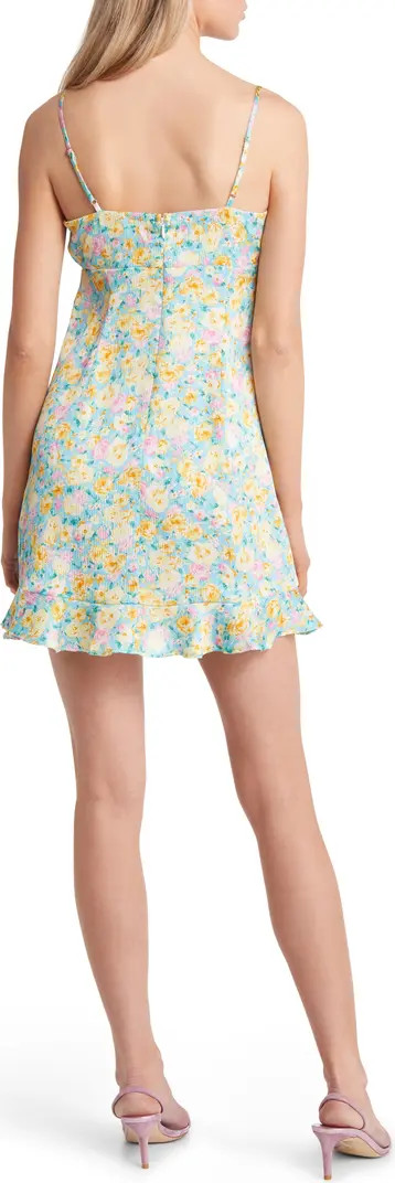 Floral Ruffle Hem Minidress | Nordstrom