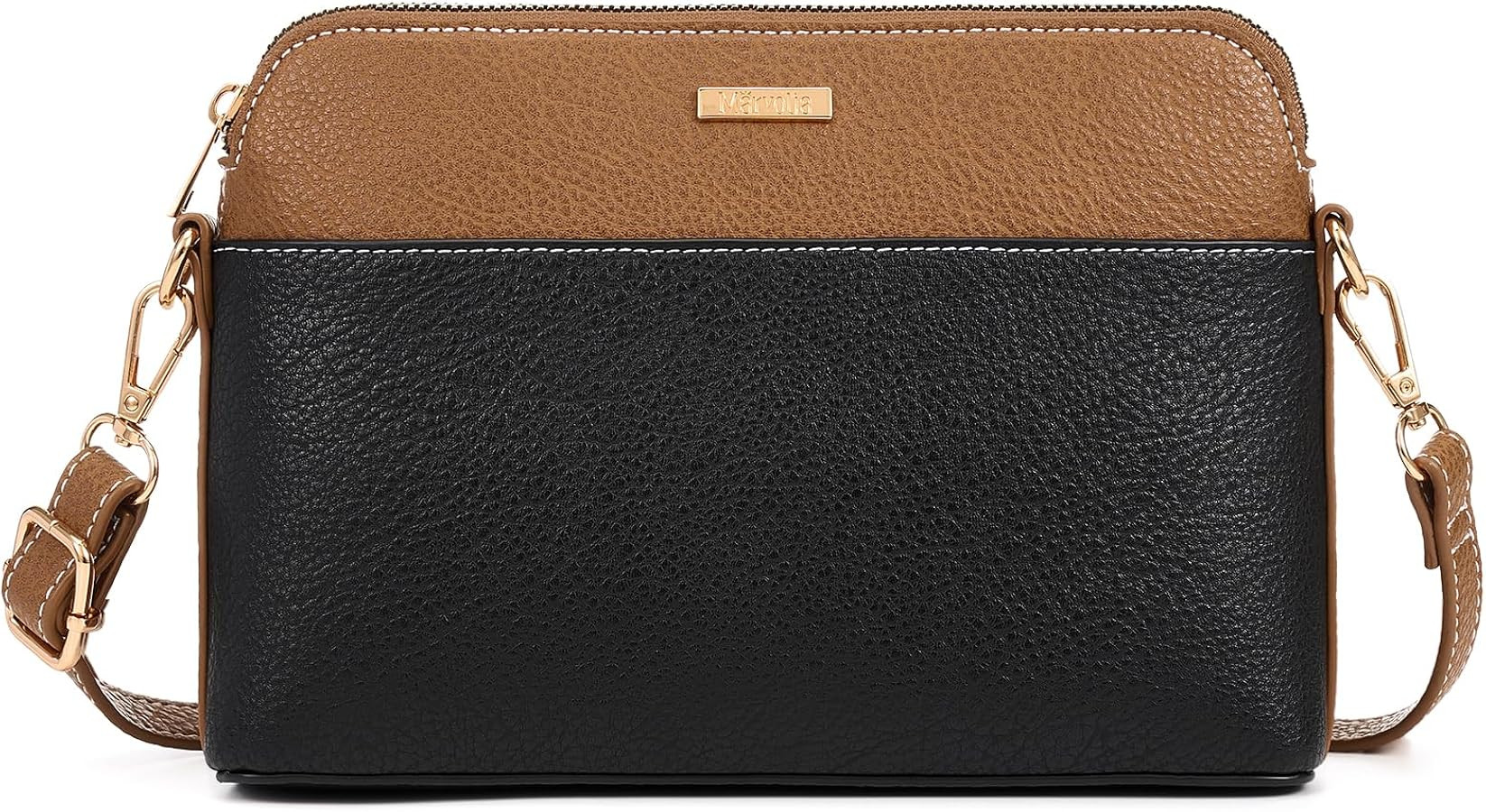 Marvolia Crossbody Bags for Women Vegan Leather Shoulder Handbags Crossbody Travel Purses with Ad... | Amazon (US)