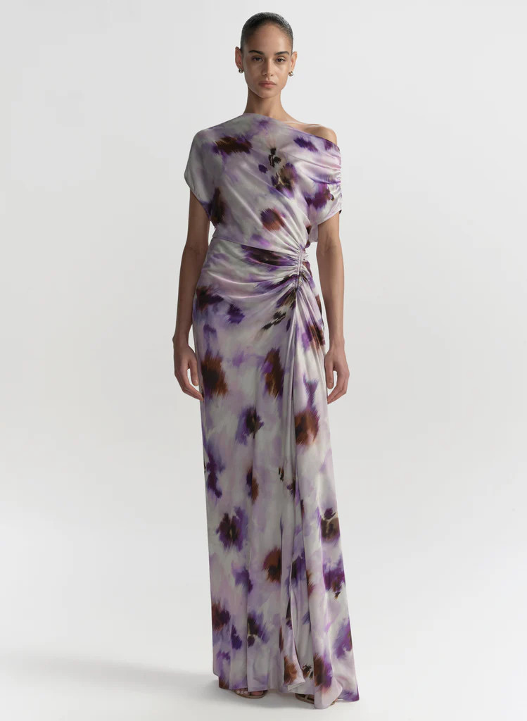 Poppy One Shoulder Satin Gown | A.L.C