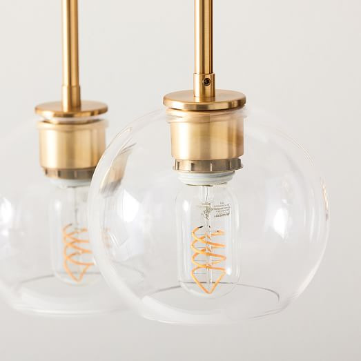 Sculptural Glass 7-Light Globe Chandelier (43") - Clear | West Elm (US)