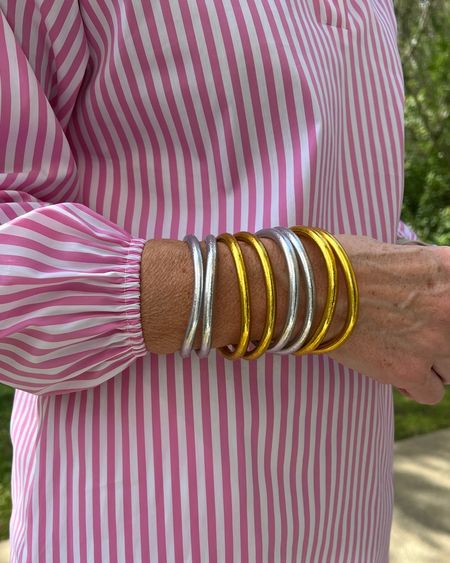 The perfect summer bracelets. All weather. Wear in the shower, the pool or any time. I’m wearing smalls 

#LTKswim #LTKstyletip