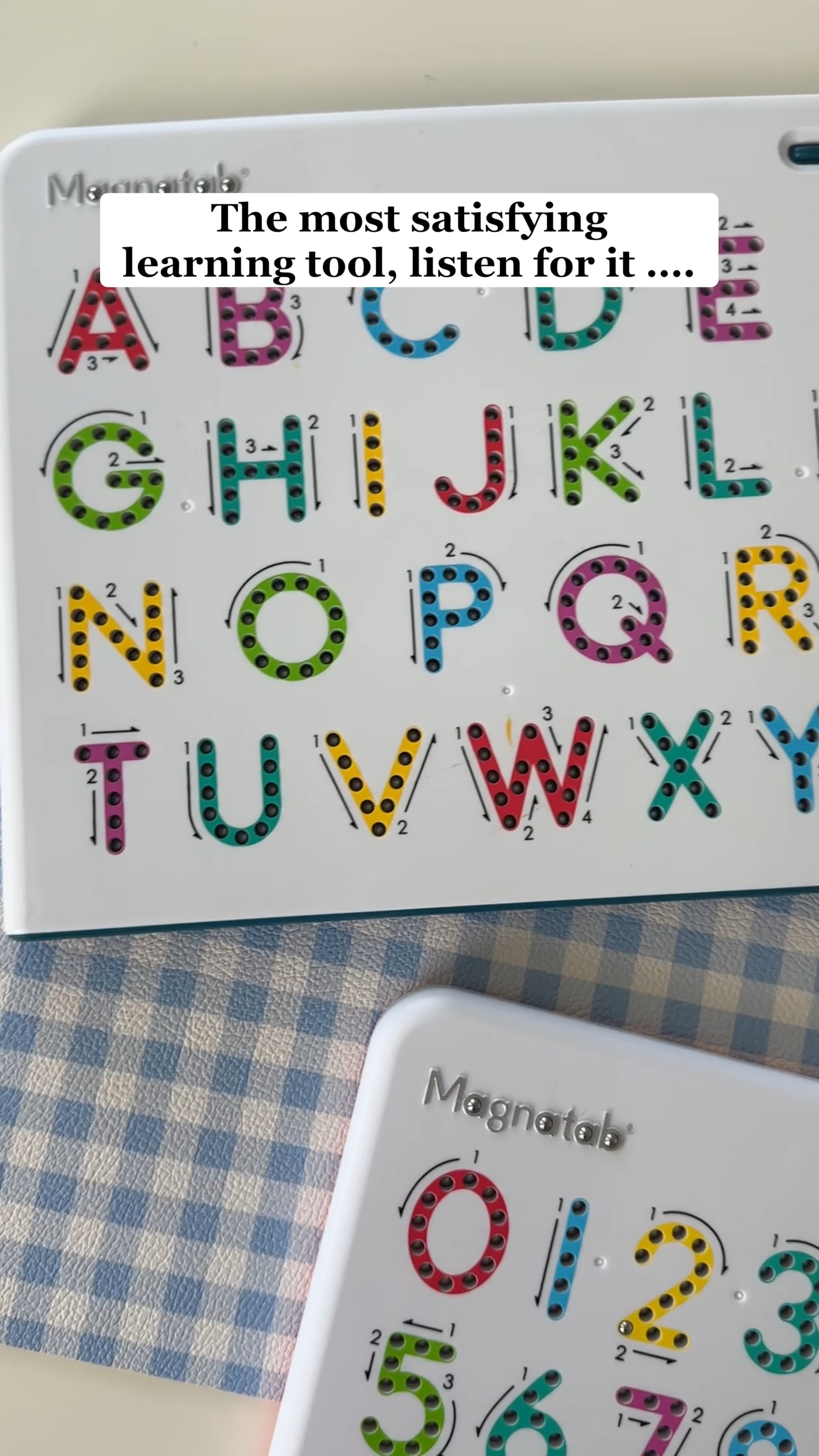 This is seriously the most satisfying learning tool, listen for it …. 

I love that this board is engaging for little ones as they learn to write, I also love that it numbers out the steps to learn to write everything correctly. This product can be found in LTK and in my Amazon Storefront under “homeschooling.” 

🩵🩵🩵🩵🩵🩵🩵🩵🩵🩵

#asmr #alphabet #abc #learntowrite #sensoryactivity #homeschool #homeschoolpreschool #preschoolathome #homeschoolprek #prekathome #amazonfinds #sahmlife #educationaltoys #letters #numbers #shapes #magnatab #magnetictoys #sensorytoys #prekactivities #learningactivities #learningtoys #sensorylearning #pencilgrip #drawing #writing #playskool #playskooltoys #educationalactivities #learningthroughplay 

#LTKbaby #LTKkids #LTKfamily