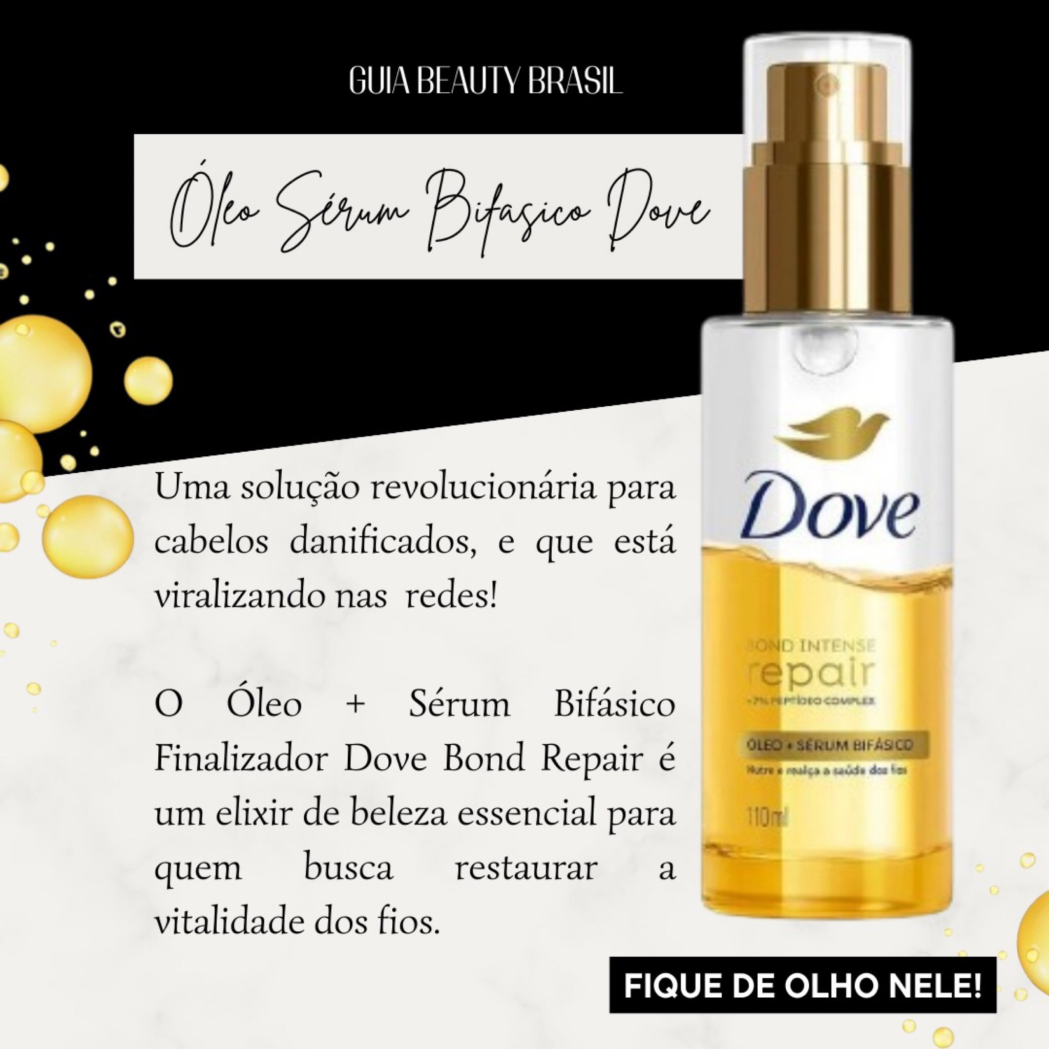 Um lançamento de Dove que vem viralizando nas redes! Óleo Sérum Bifásico ✨ Eu já tive a oportunidade de usar e fiquei impactada com o resultado no meu cabelo! 

#LTKbrasil #LTKbeauty