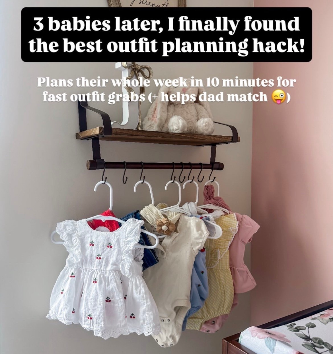 Finally figured out with baby #3 to use a kitchen rack to help plan and match baby outfits! 🤪

#LTKmomlife #LTKKids #LTKBaby