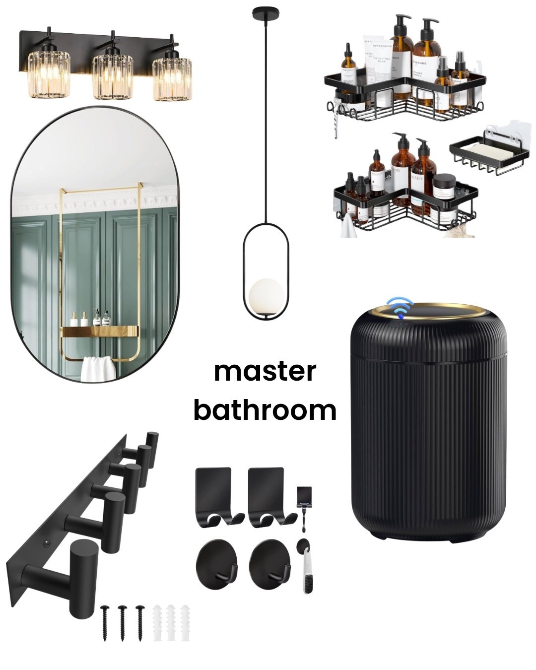 black fixtures for our master bathroom and makeup vanity alcove 

#LTKHome