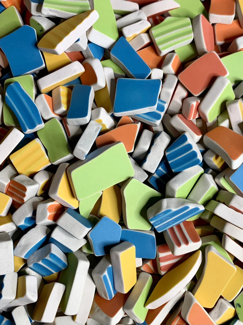 Tumbled Beach Pottery: Colorful Mosaic Tiles, 3 Oz - Etsy | Etsy (US)