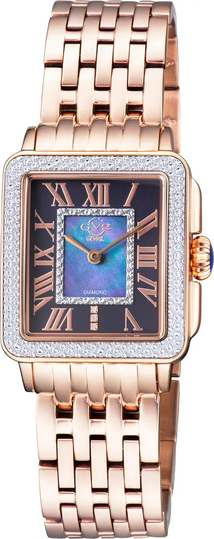 GV2 Padova Diamond Swiss Quartz Rectangle Bracelet Watch, 30mm - 0.014ct. | Nordstromrack | Nordstrom Rack
