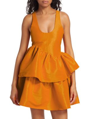 Valeria Ruffle Silk Minidress | Saks Fifth Avenue OFF 5TH